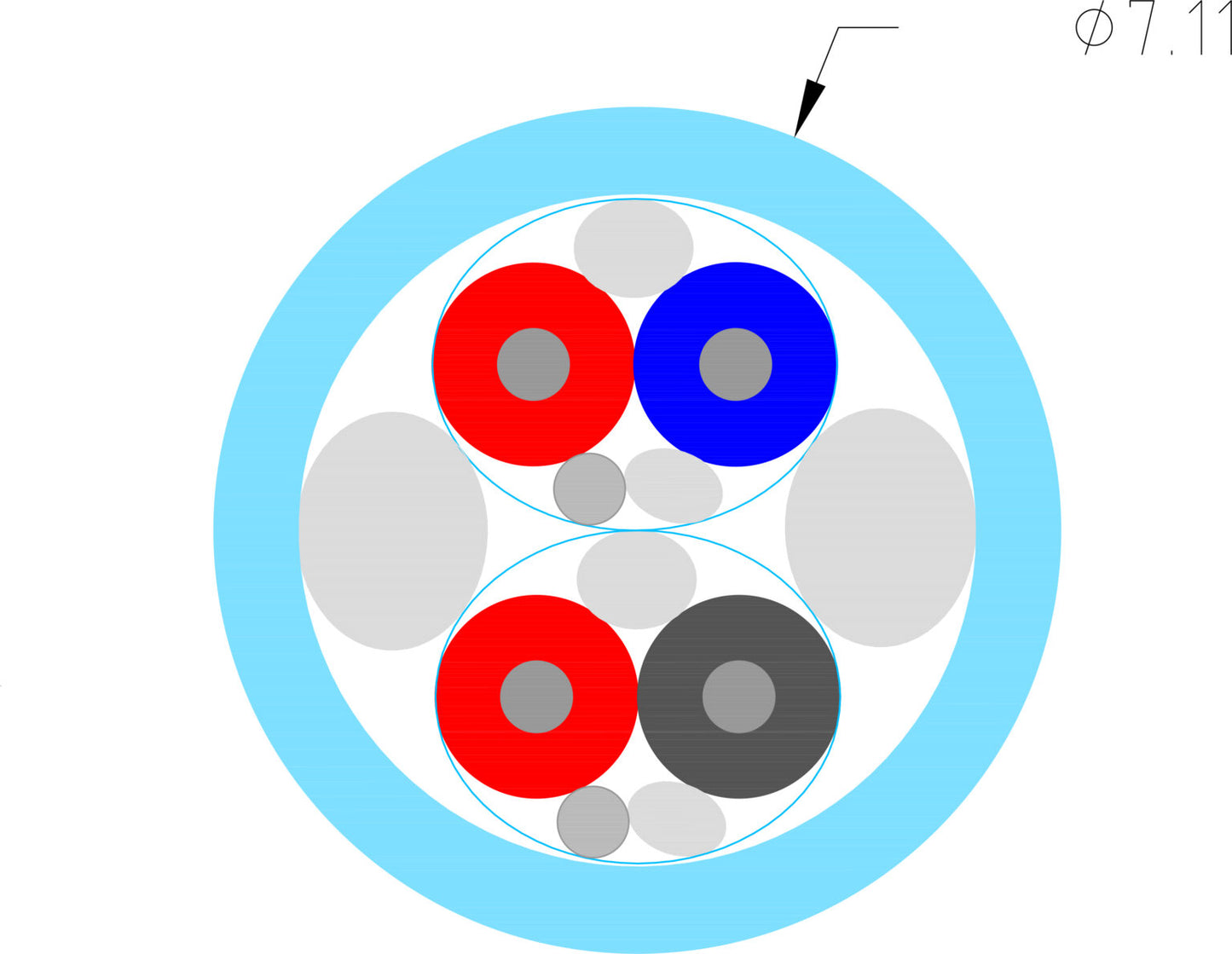 SUPRA Cables Y-LINK 1RCA-2RCA F-M BLUE 25CM