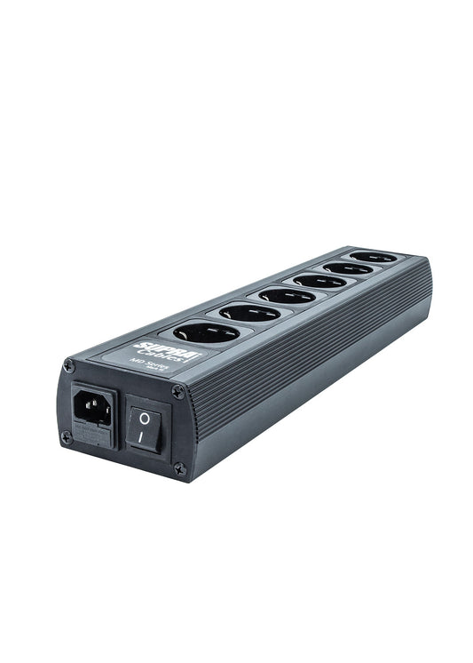 SUPRA Cables MAINS BLOCK MD06-EU SPC BLACK SWITCH