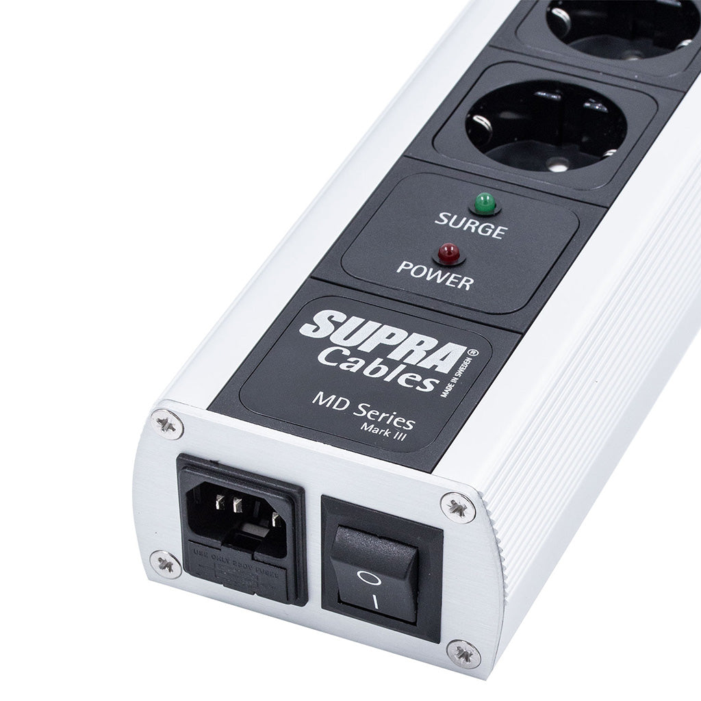 SUPRA Cables MAINS BLOCK MD03-EU/SP SWITCH