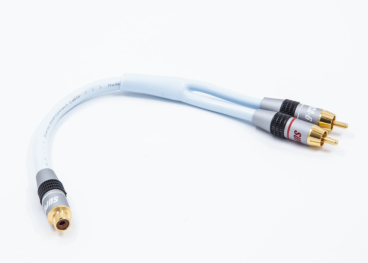 SUPRA Cables Y-LINK 1RCA-2RCA F-M BLUE 25CM