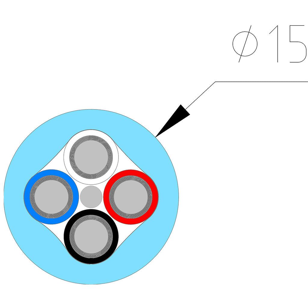 SUPRA Cables QUADRAX 2X4.0 COMBICON